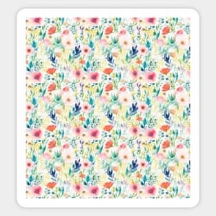 Watercolor Blossoms: Whimsical Garden Dreams Sticker